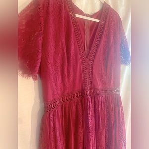 Plus size full Lace bohemian festival formal dress